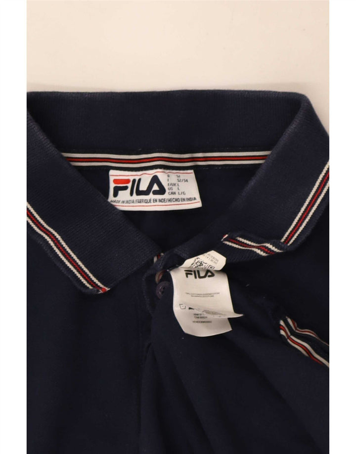 Fila Herre Polo Shirt Stor Marineblå Stribet