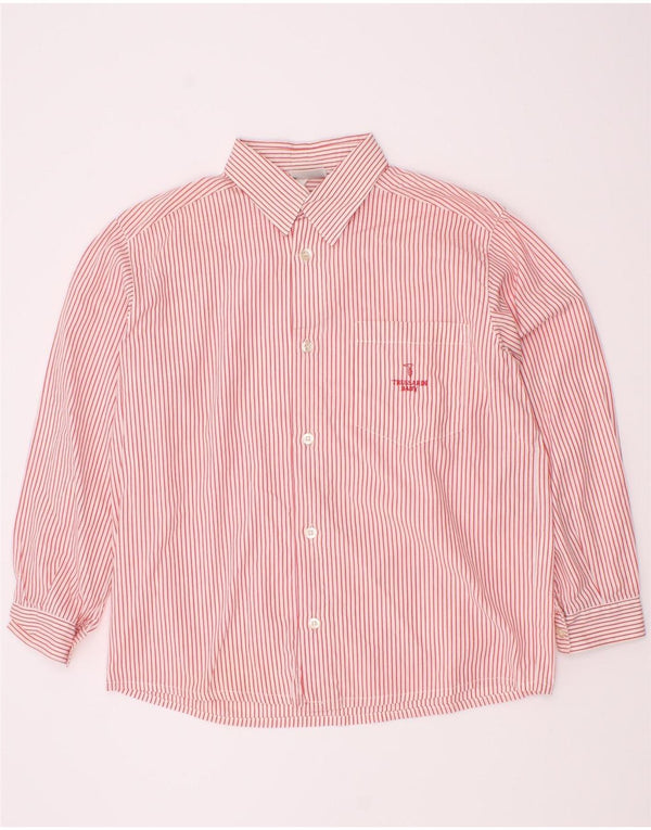 Trussardi Baby drengeskjorte 7-8 år Pink nålestribet bomuld