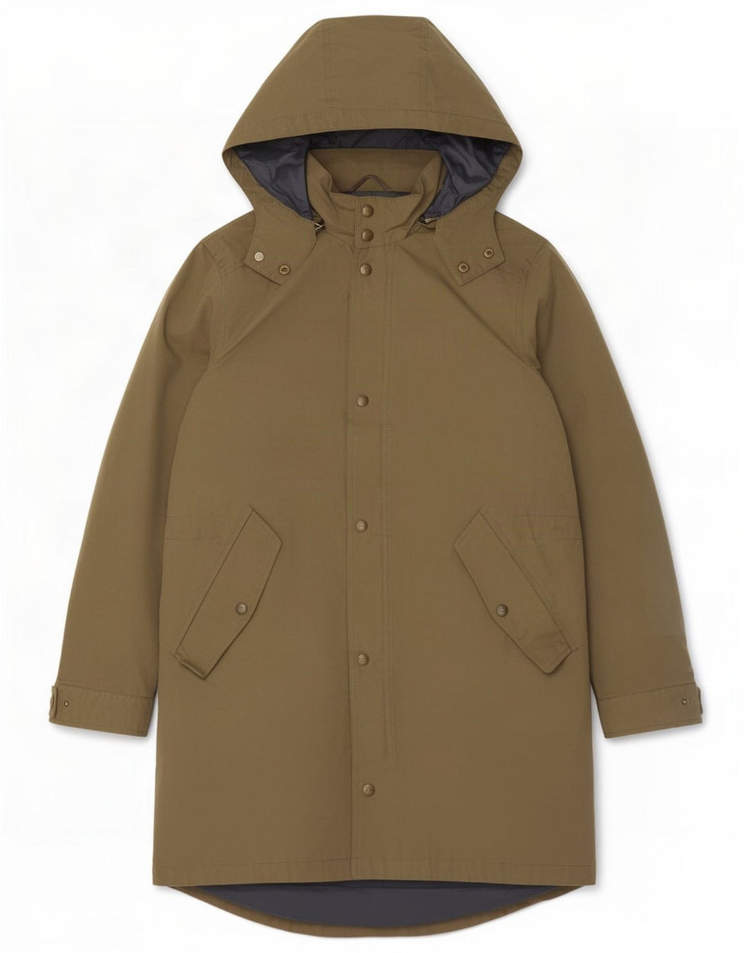 Massimo Dutti Herre Hooded Parka Jacket UK 40 Large Khaki