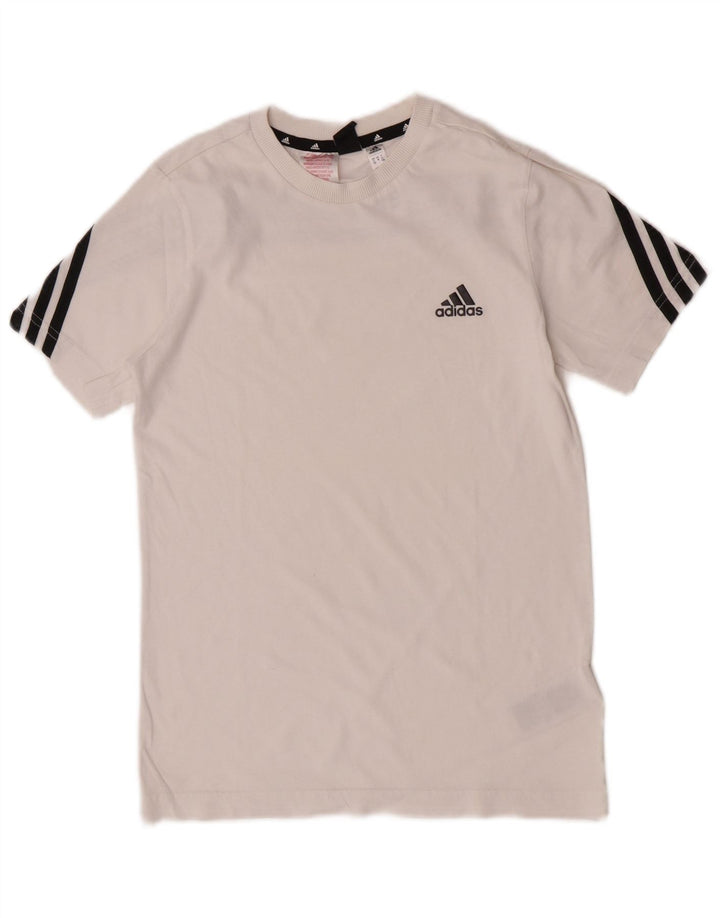 Adidas Boys T-Shirt Top 11-12 år Hvid Bomuld