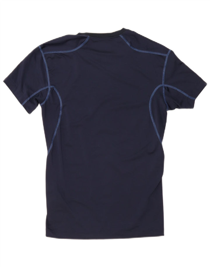 Nike Herre Pro Combat T-shirt Top Stor marineblå polyester