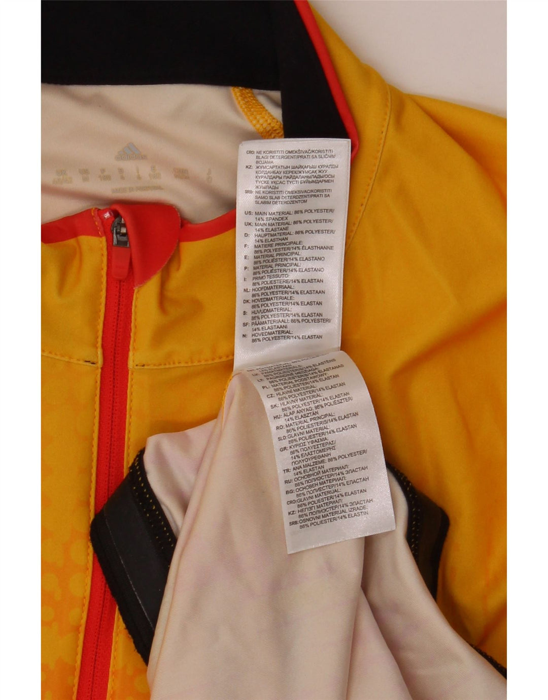 ADIDAS Grafisk Pullover Træningsdragt Top UK 40/42 Medium Yellow Tie Dye