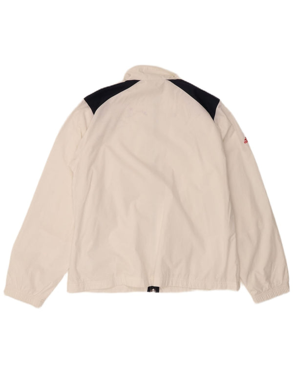 Adidas træningsdragt til kvinder, topjakke UK 16 Large White Colourblock Polyester