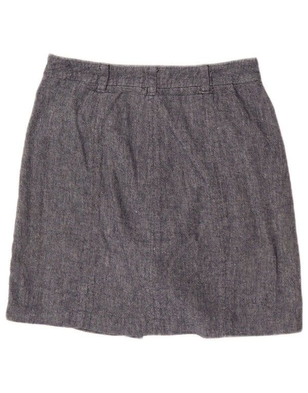 Hobbs Dame Mini Nederdel UK 10 Small W28 Blue Cotton