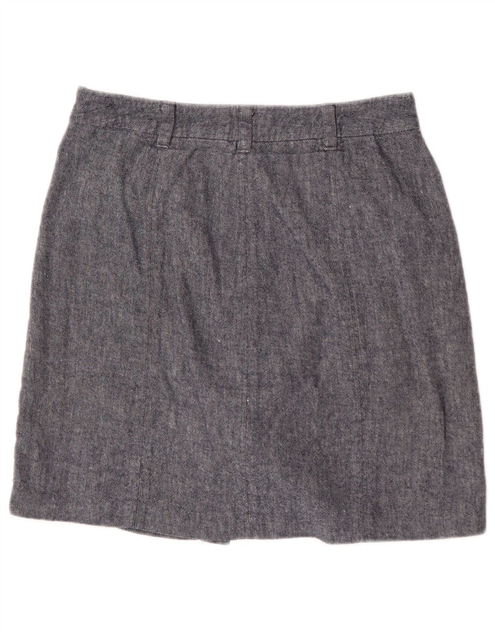 Hobbs Dame Mini Nederdel UK 10 Small W28 Blue Cotton