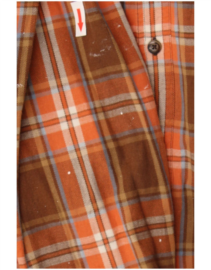 Timberland Herre flannelskjorte Medium brun ternet bomuld