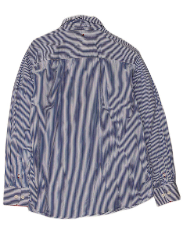 Tommy Hilfiger drengeskjorte 15-16 år blå nålestribet bomuld
