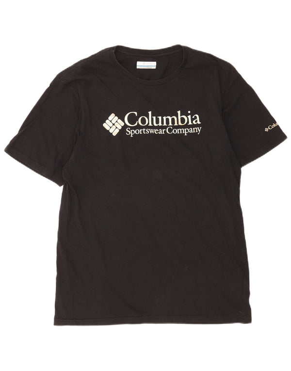 Columbia Herre T-shirt Top Medium Sort Bomuld