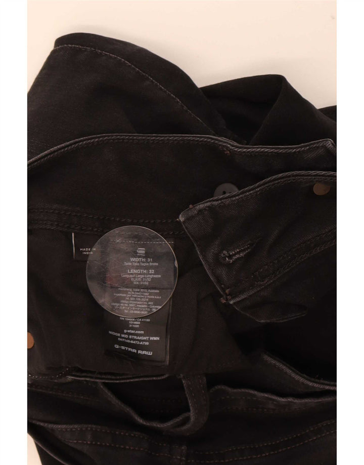 G-Star Dame Midge Straight Jeans W31 L32 Sort Bomuld