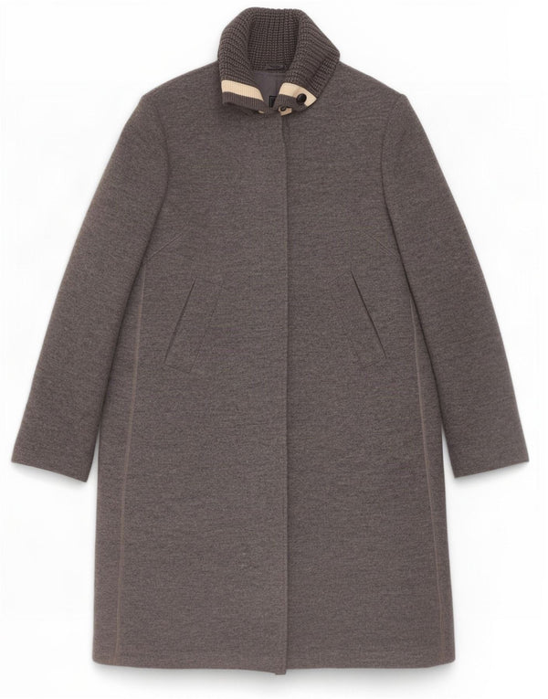 Fay Dame Overfrakke UK 18 XL Grå Virgin Wool