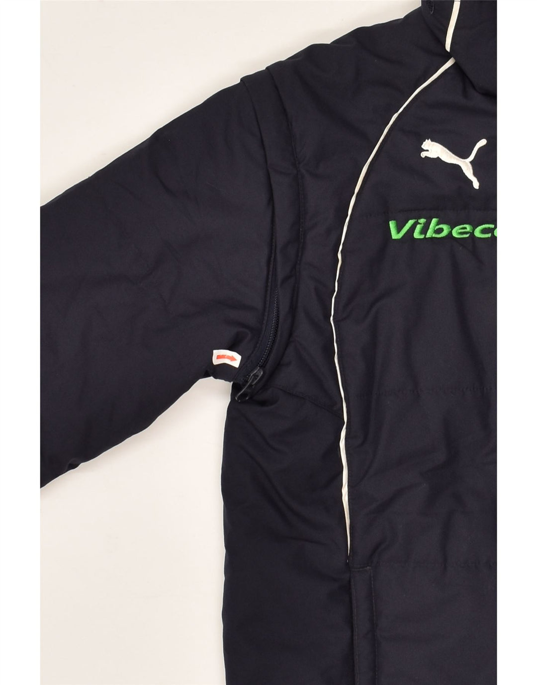 PUMA Boys Padded Jacket 11-12 Years Large Navy Blue | Vintage Puma | Thrift | Second-Hand Puma | Used Clothing | Messina Hembry 