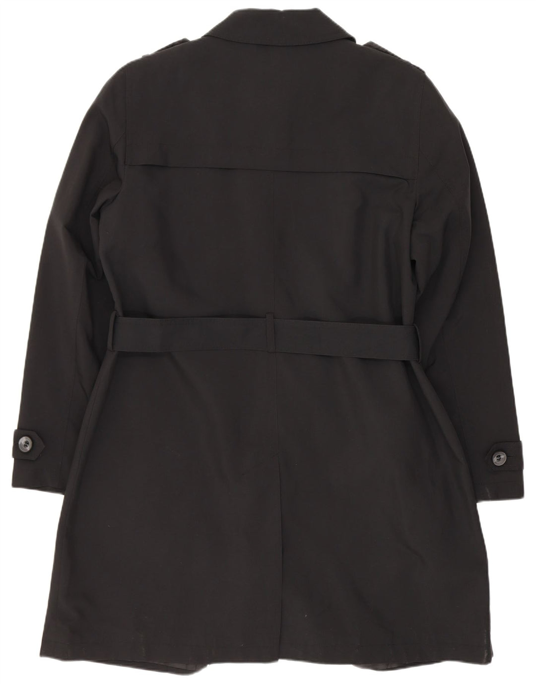 Marks & Spencer Trench Coat til kvinder UK 16 Stor sort polyester