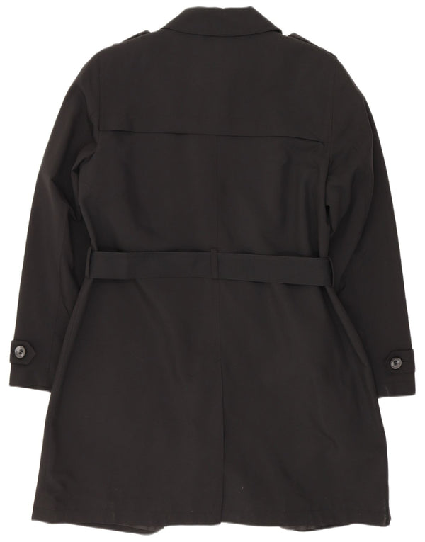 Marks & Spencer Trench Coat til kvinder UK 16 Stor sort polyester