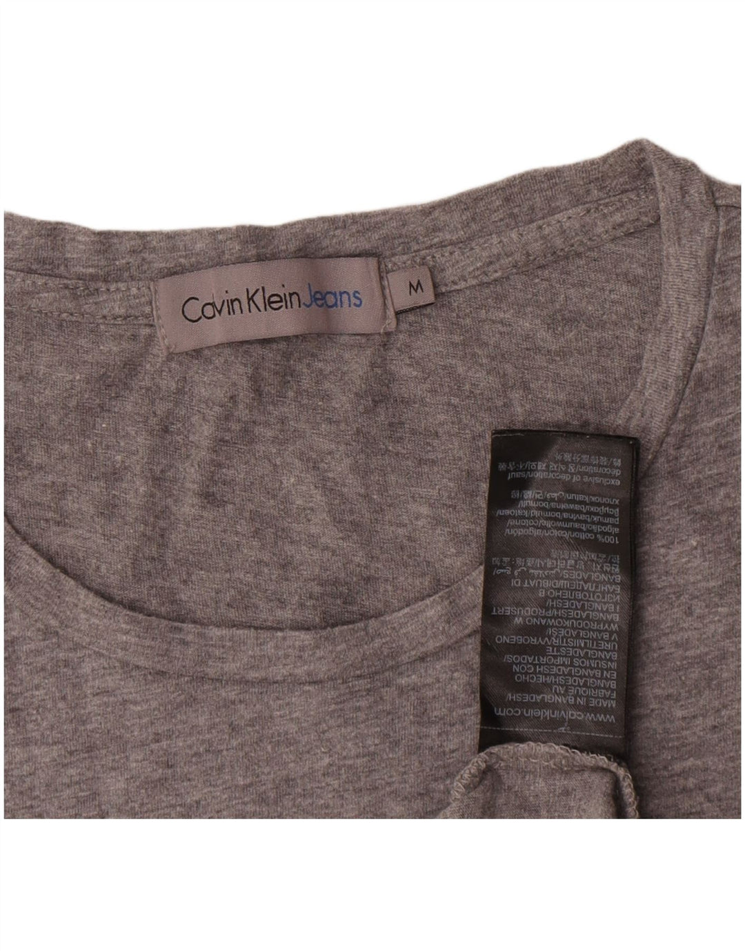 Calvin Klein Jeans Herre T-shirt Top mellemgrå bomuld