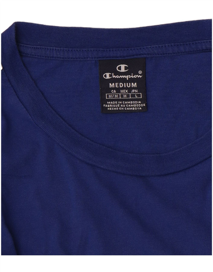 Champion Herre grafisk T-shirt Top Medium Blue Colourblock