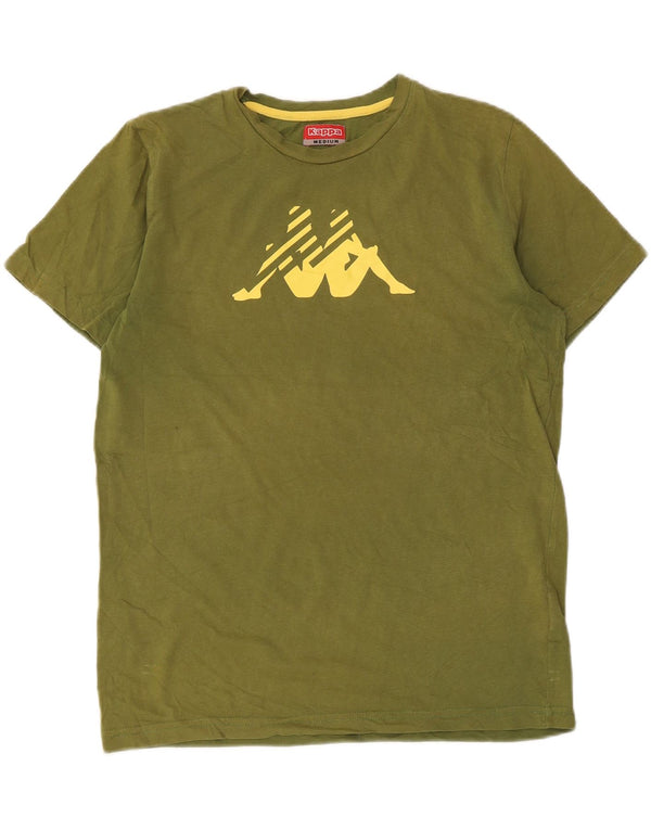 Kappa Herre Grafisk T-Shirt Top Medium Khaki