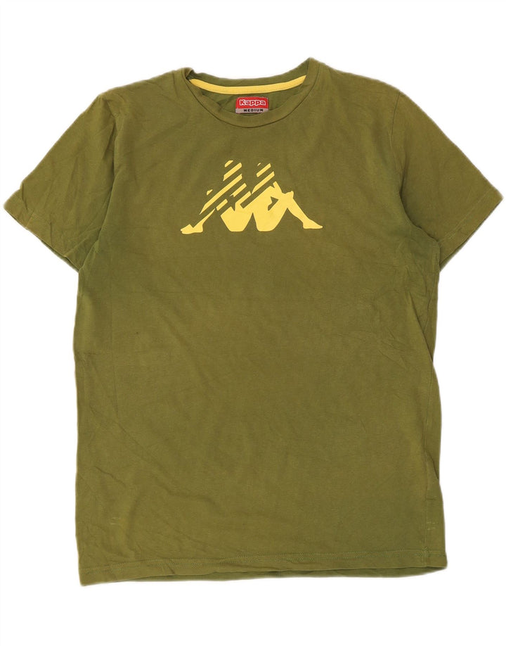 Kappa Herre Grafisk T-Shirt Top Medium Khaki