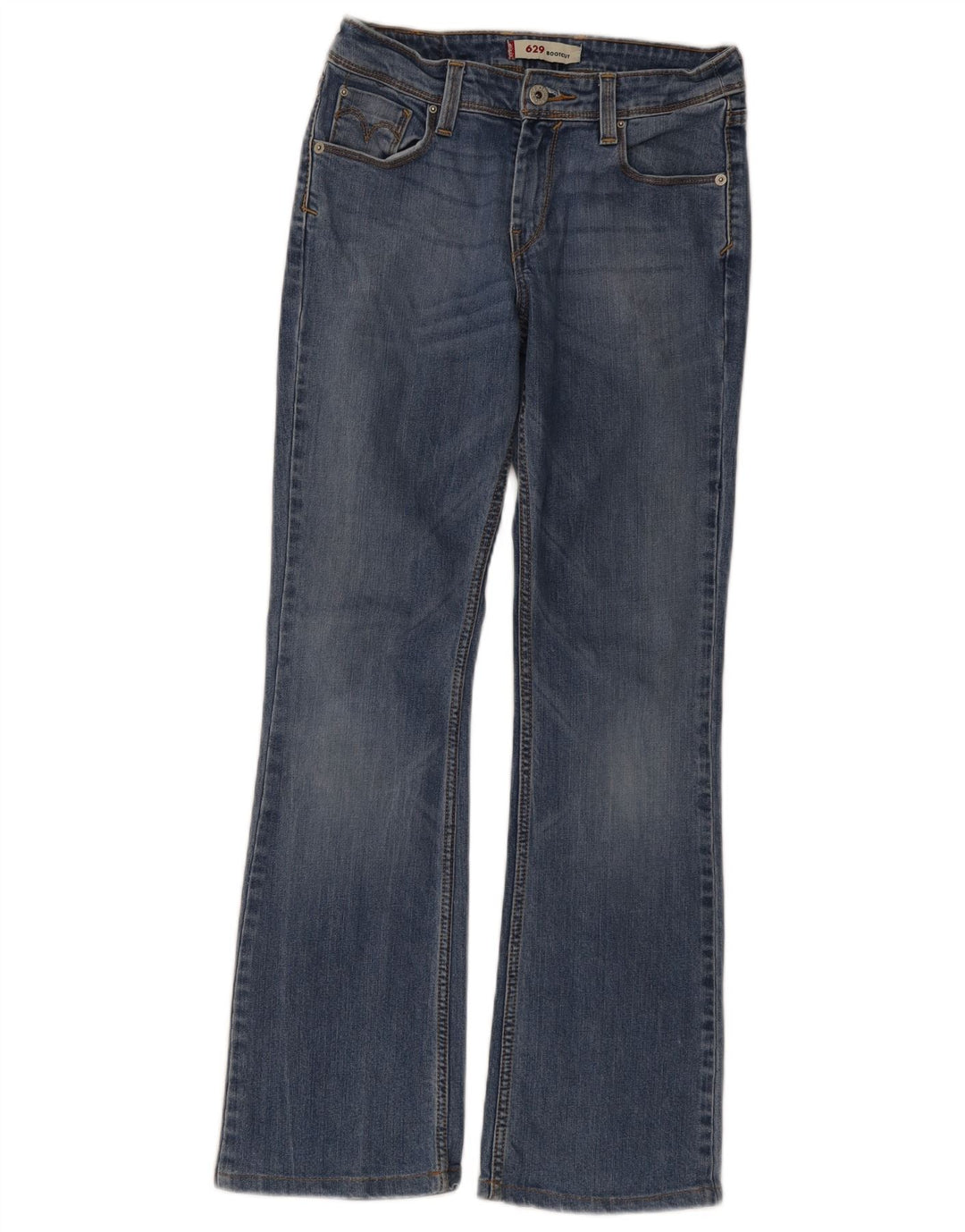 Levi's Dame 629 Bootcut Jeans W26 L32 Blå Bomuld