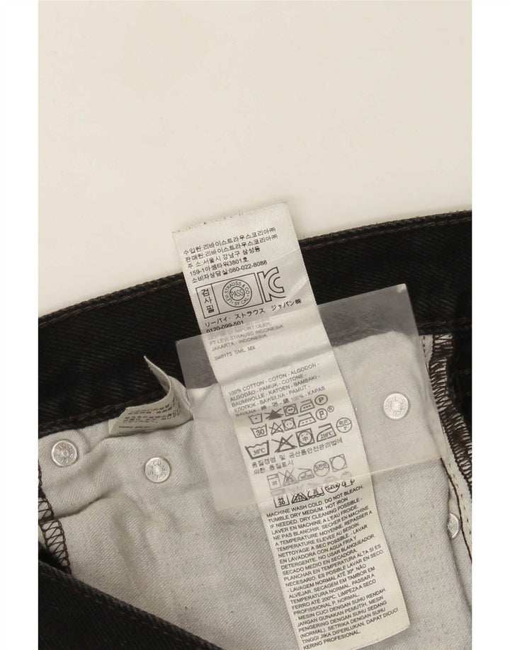 Levi's Herre 505 Regular Straight Jeans W34 L30 Sort Bomuld