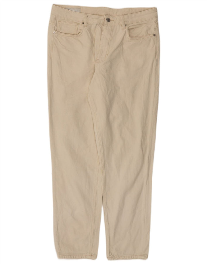 Zara Herre Slim Jeans EU 42 Large W32 L29 Off White Bomuld