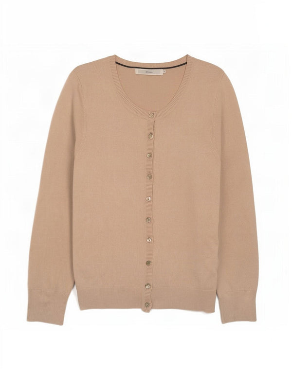 John Lewis dame cardigan sweater UK 12 Medium Beige Viscose