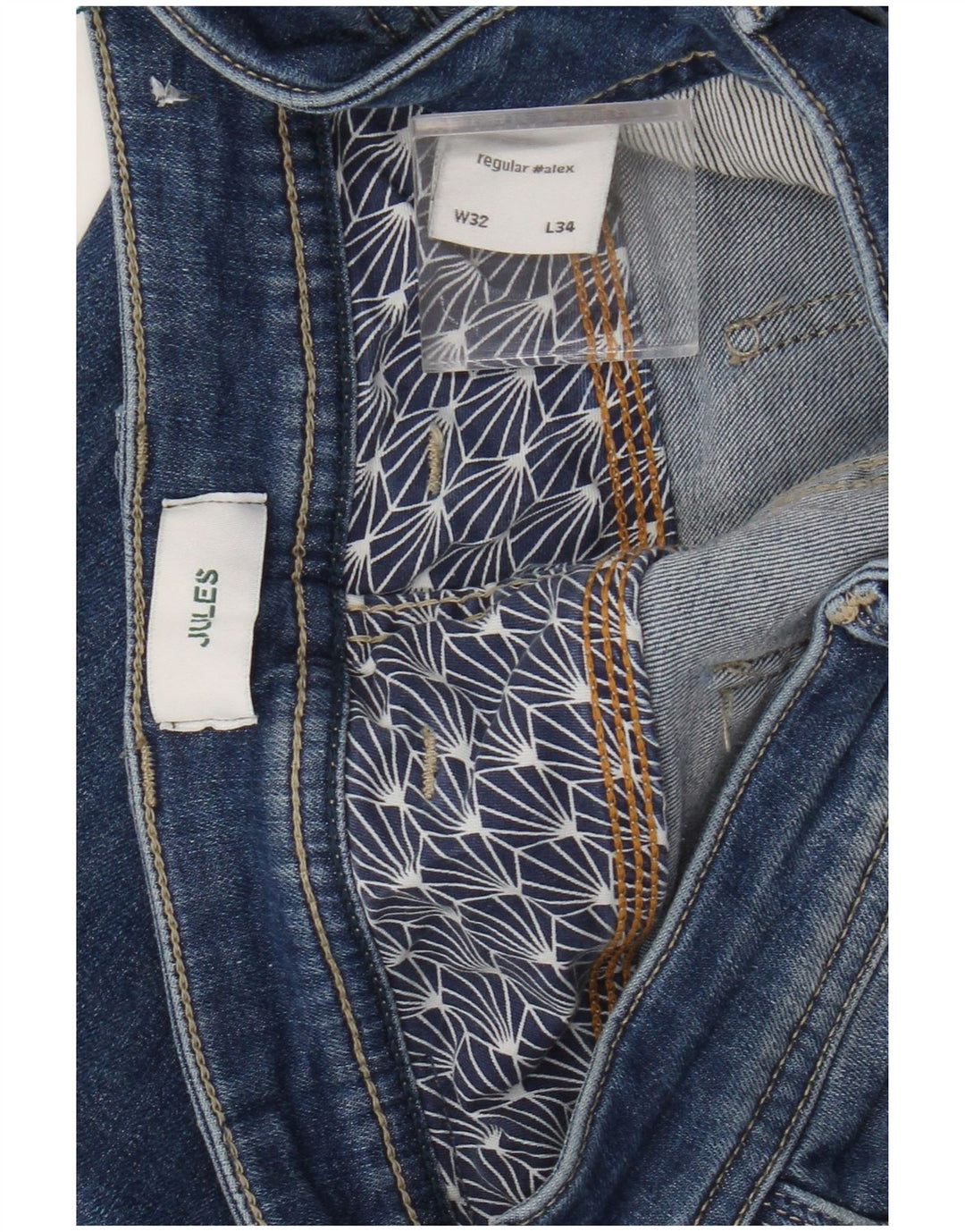 Jules Straight Jeans til mænd W32 L34 Blå