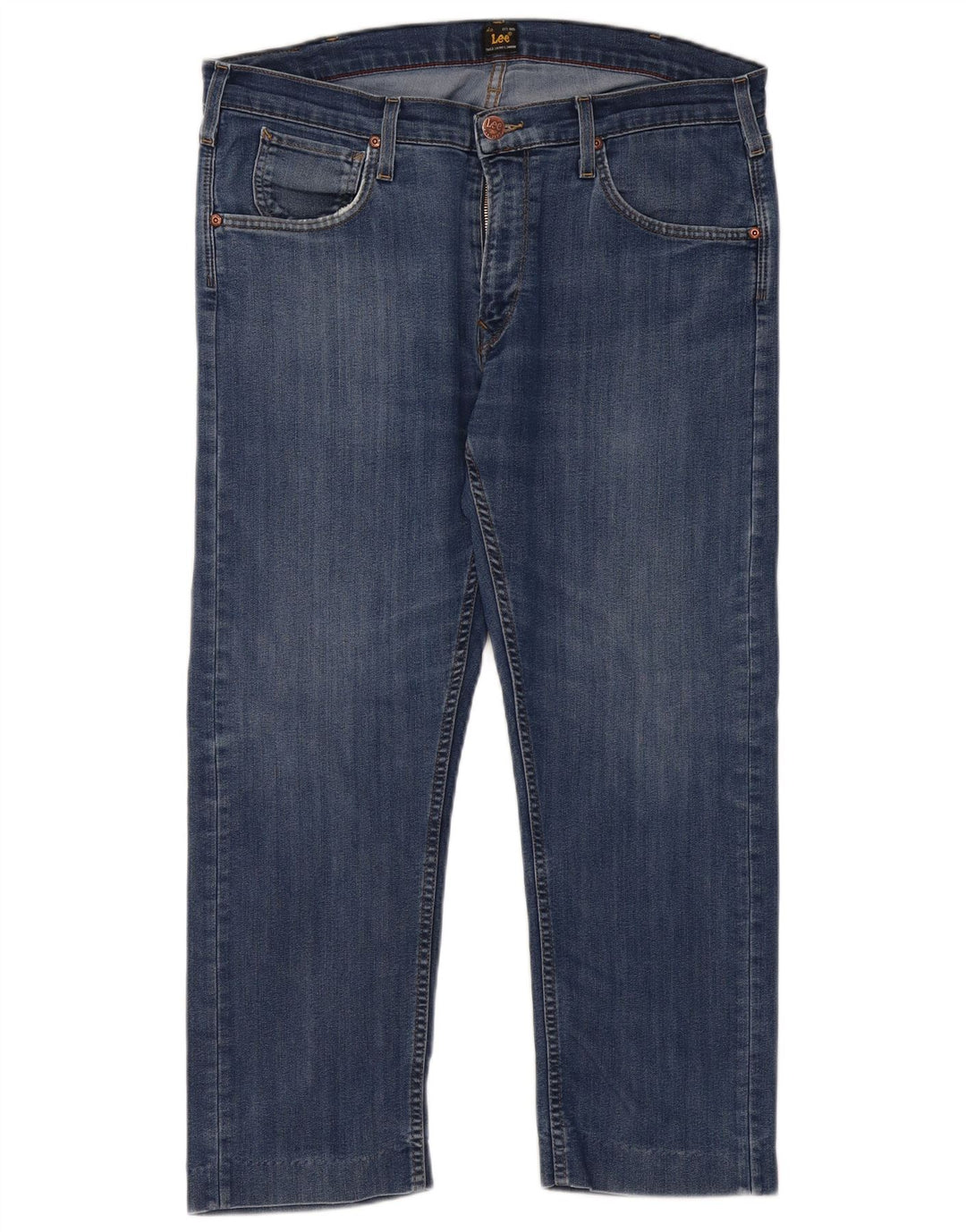 Lee Womens Cropped Jeans W36 L26 Blue Cotton