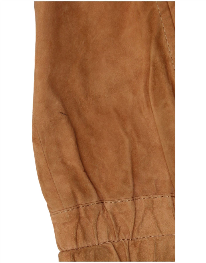 Vintage dame militær ruskindsjakke IT 48 XL Brun