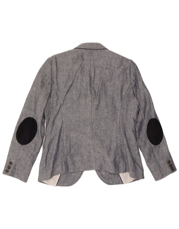 Gant Dame 2 Button Blazer Jacket UK 16 Large Grey Linen