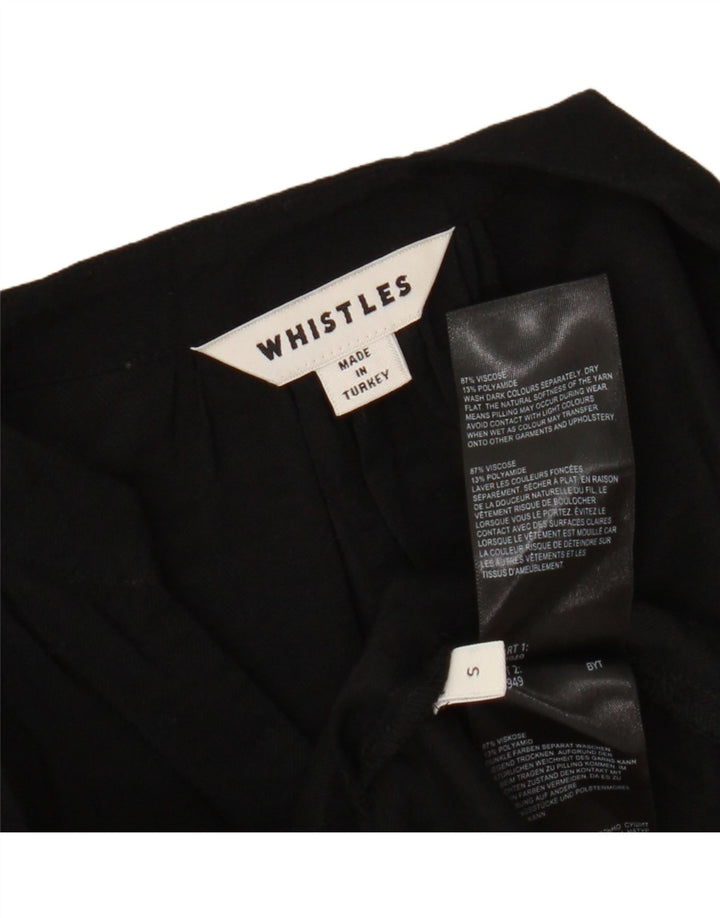 Whistles Dame 3/4 ærmer Oversized Shift Dress UK 10 Small Black Viscose