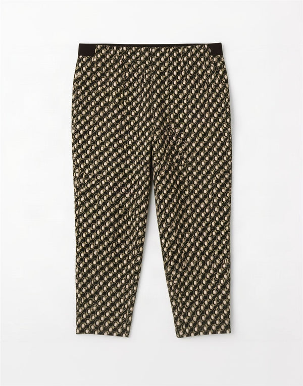 Marks & Spencer Dame Casual Bukser UK 16 Large W36 L25 Sort Geometrisk
