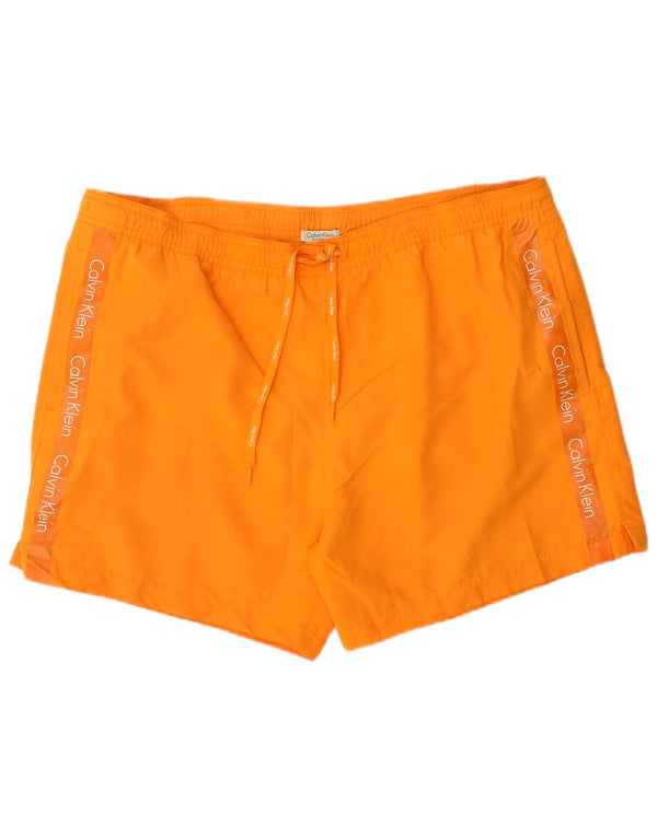 Calvin Klein Herre grafiske svømmeshorts XL orange polyester