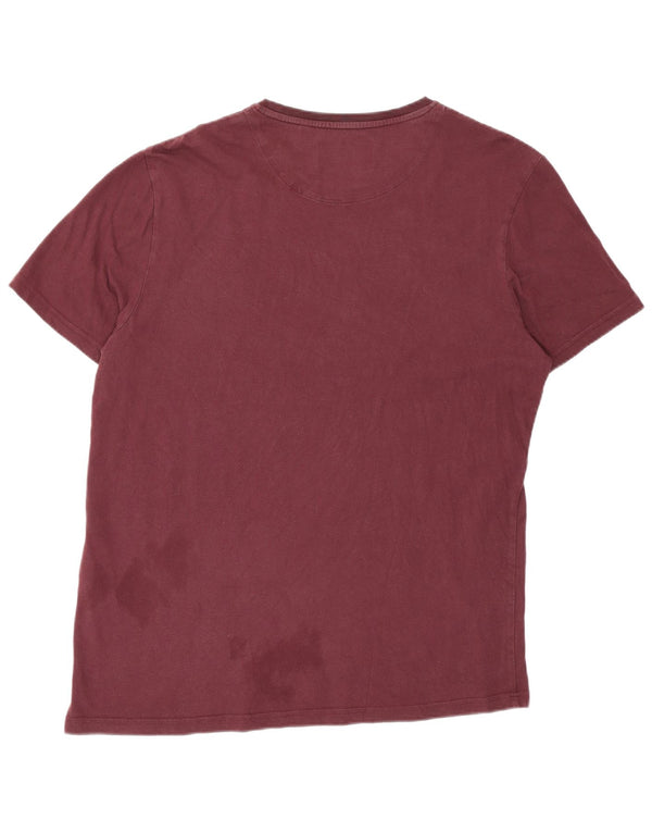 Lyle & Scott Herre T-Shirt Top XL Bourgogne bomuld
