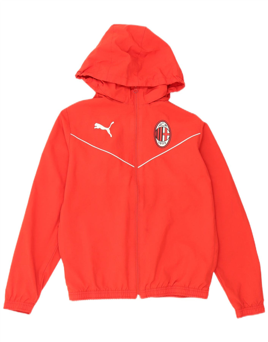 Puma Boys AC Milan Træningsdragt med hætte topjakke 13-14 år rød polyester