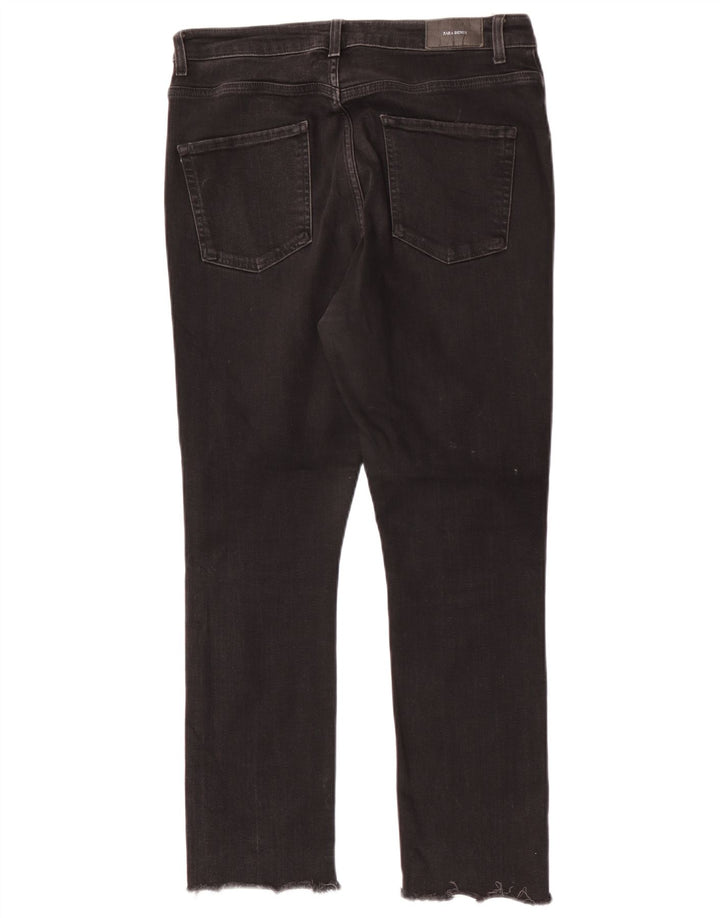 Zara Dame Slim Jeans EU 40 Medium W30 L27 Sort