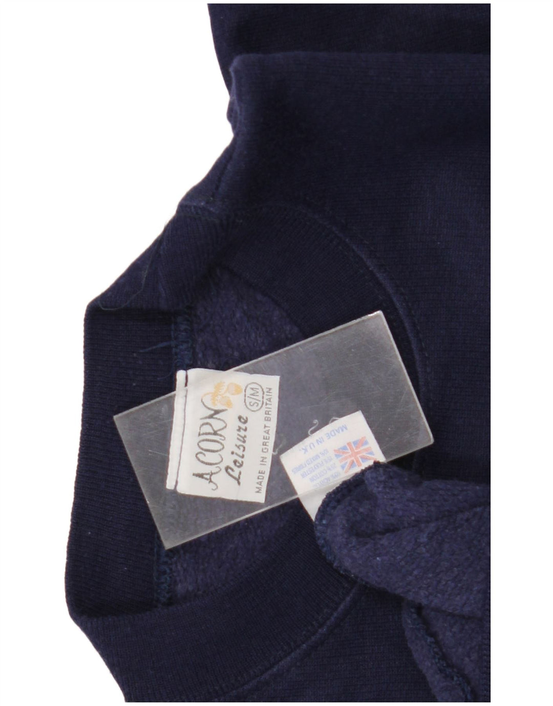 Acorn Womens Grafisk Oversized Sweatshirt Jumper UK 10 Small Navy Blue