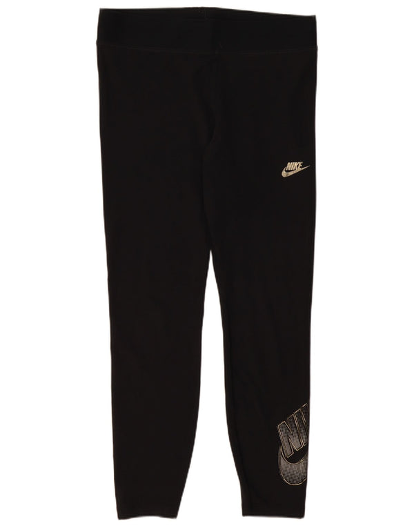 NIKE Grafiske Leggings til kvinder UK 18 XL sort bomuld