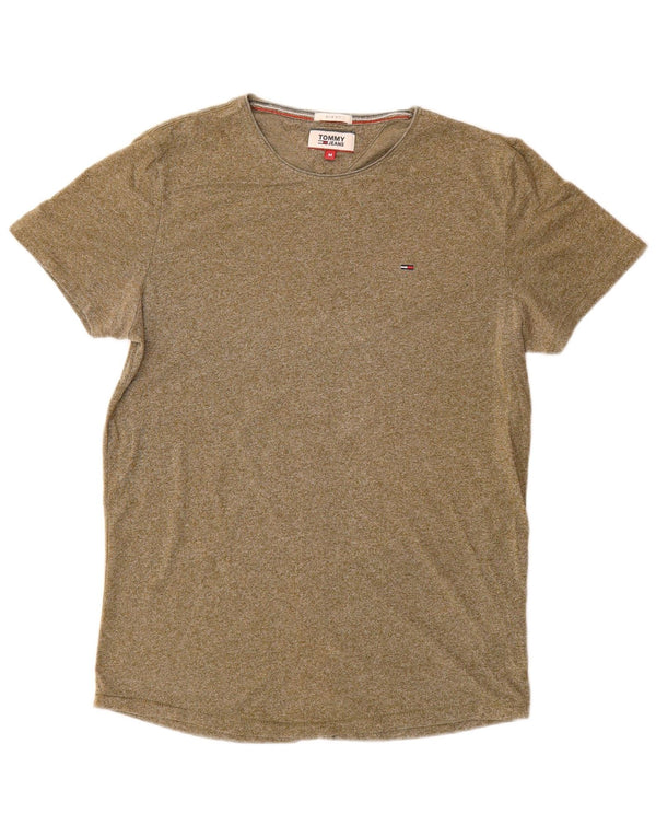 Tommy Hilfiger Herre Slim Fit T-shirt Top Medium Khaki Bomuld