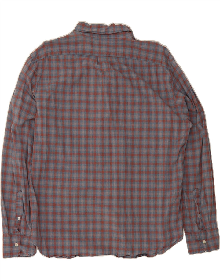 J. CREW Mens Slim Shirt XL Blue Check Cotton Vintage J. Crew and Second-Hand J. Crew from Messina Hembry 