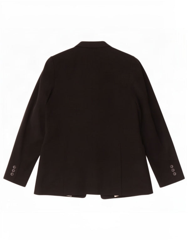 Marks & Spencer Dame 1-knaps blazerjakke UK 12 Medium Sort Polyester