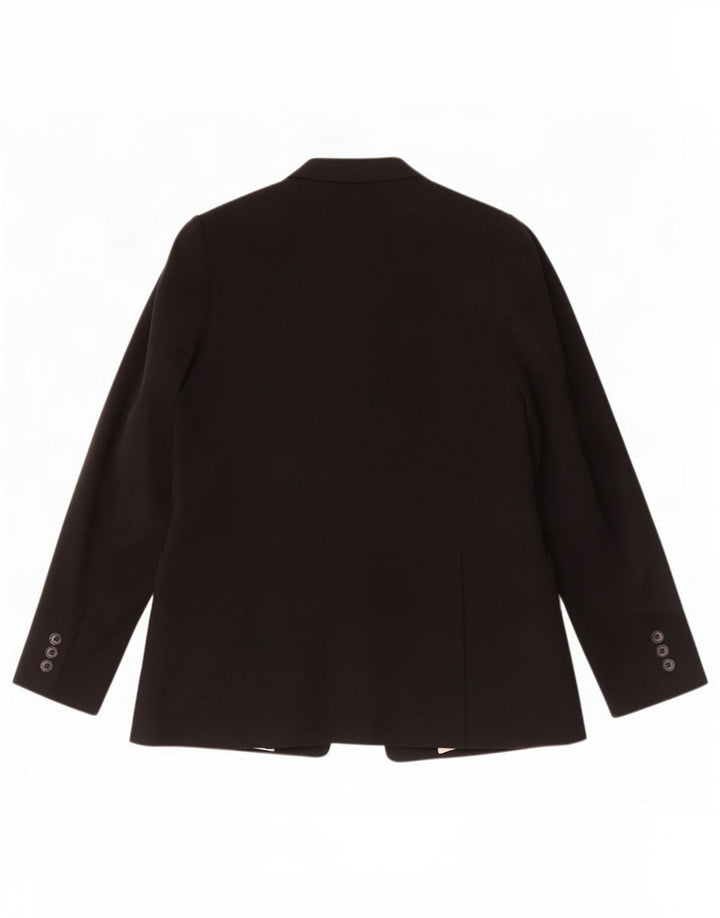 Marks & Spencer Dame 1-knaps blazerjakke UK 12 Medium Sort Polyester