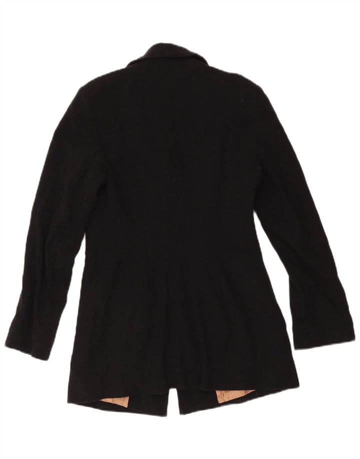 Massimo Dutti Dame 4-knaps blazerjakke EU 38 Lille sort uld