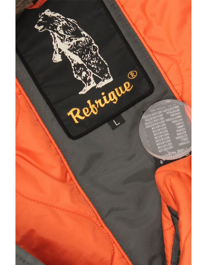 Refrigue Herre Hooded Parka Jacket UK 40 Large Grå Nylon