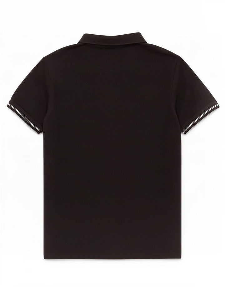 Dacks herre poloshirt 2XL sort bomuld