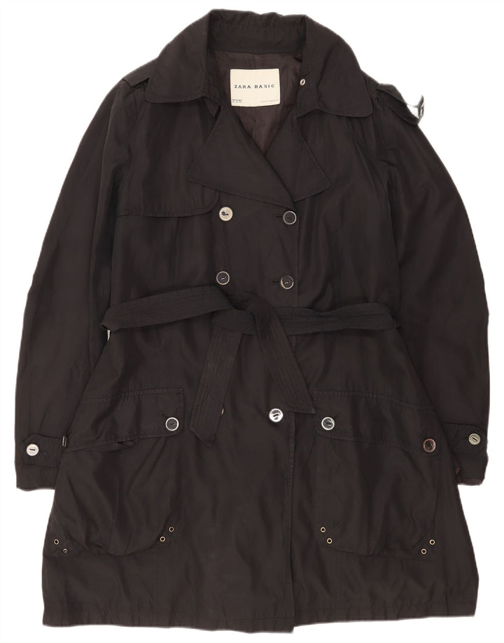 Zara Trench Coat til kvinder UK 18 XL Sort