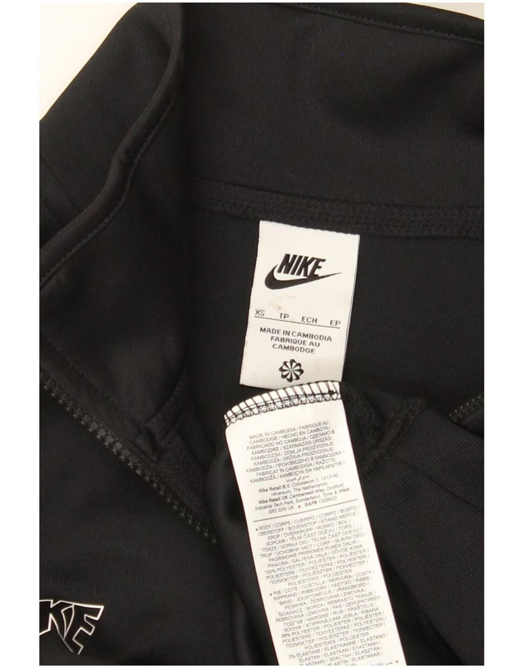 Nike Herre grafisk sweatshirt med lynlåshals XS sort polyester