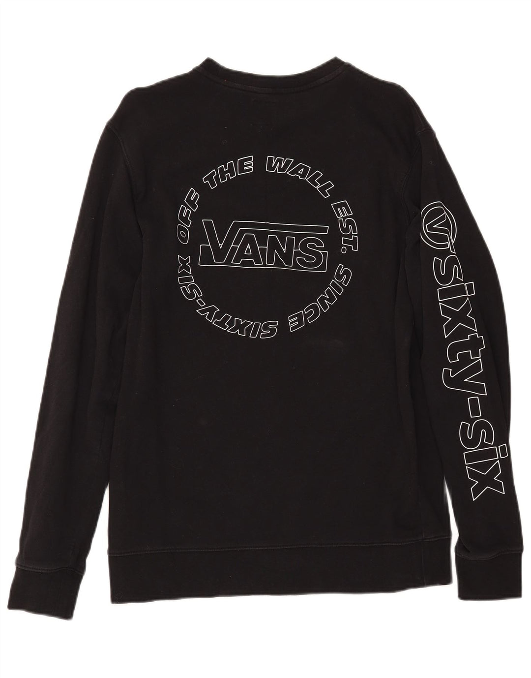 VANS Grafisk sweatshirt til mænd mellem sort bomuld