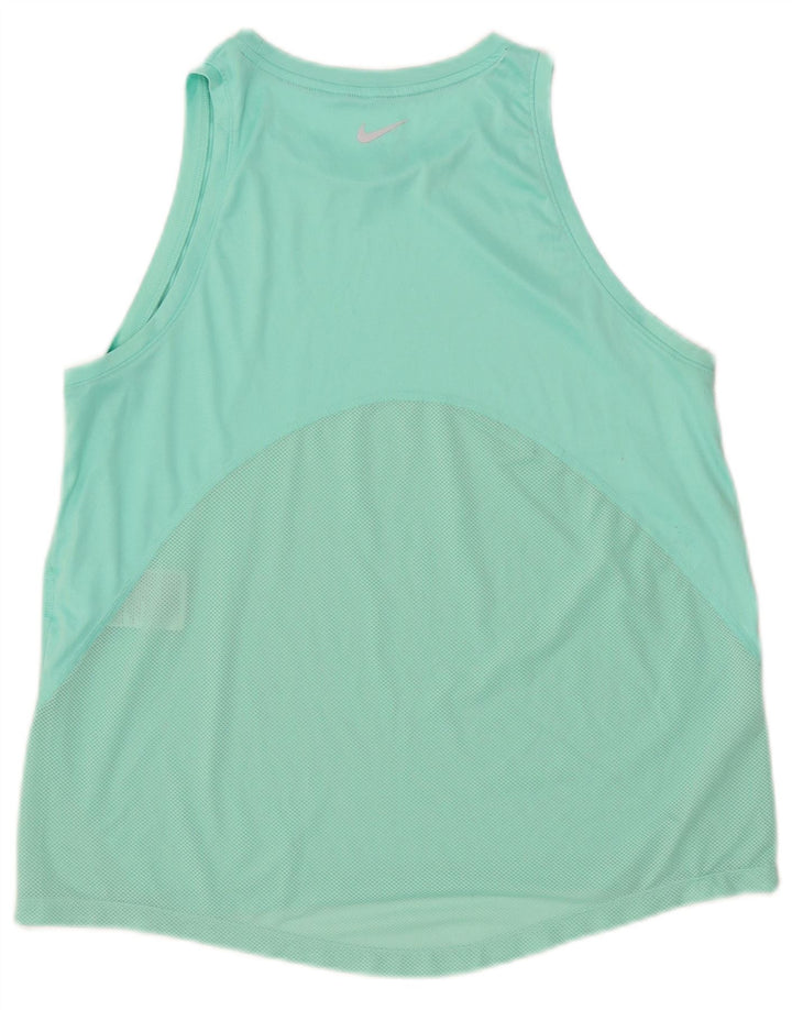 Nike Dame Dri Fit Vest Top UK 14 Large Green Polyester