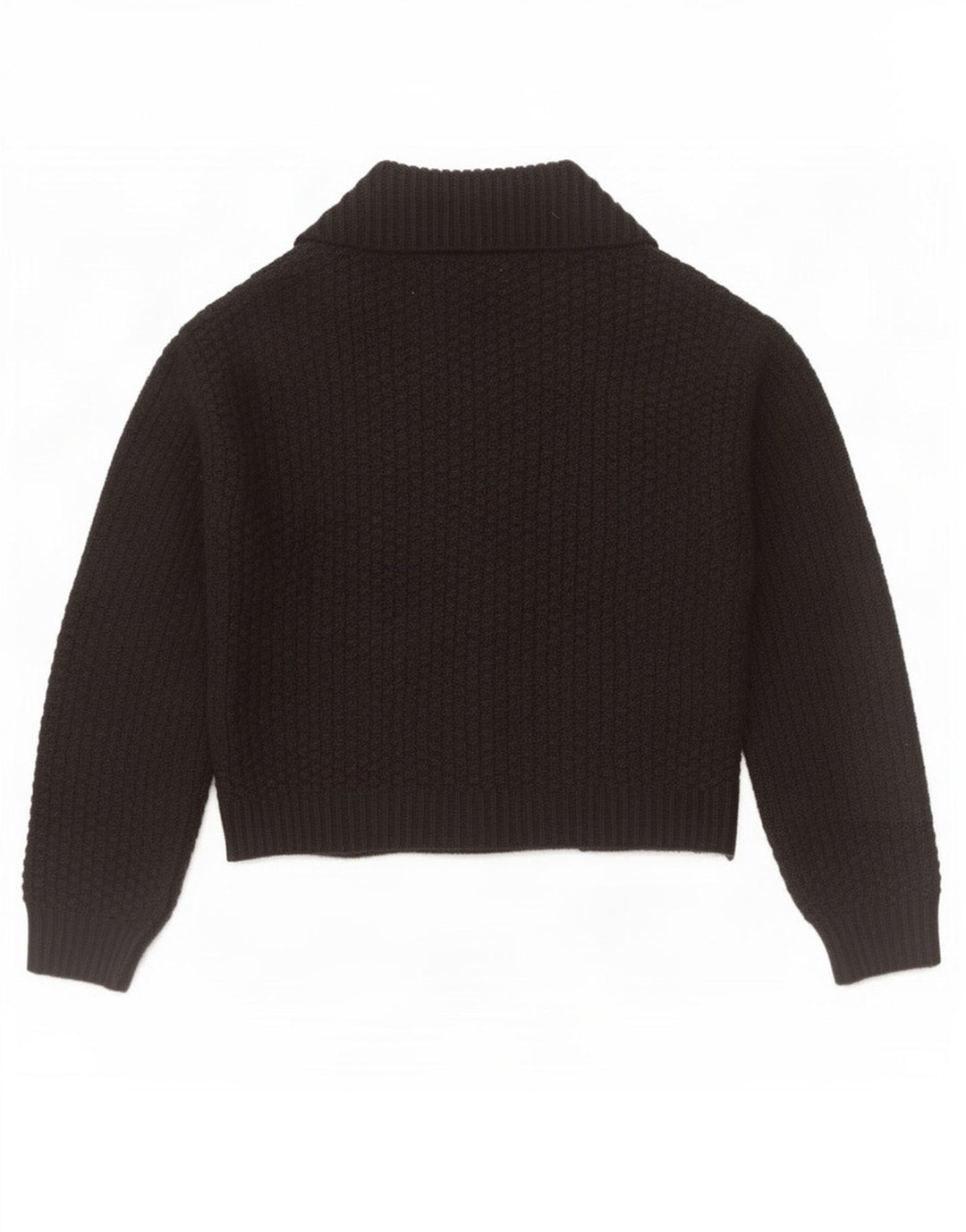 Marks & Spencer Womens Crop Open Cardigan Sweater UK 12 Medium Black