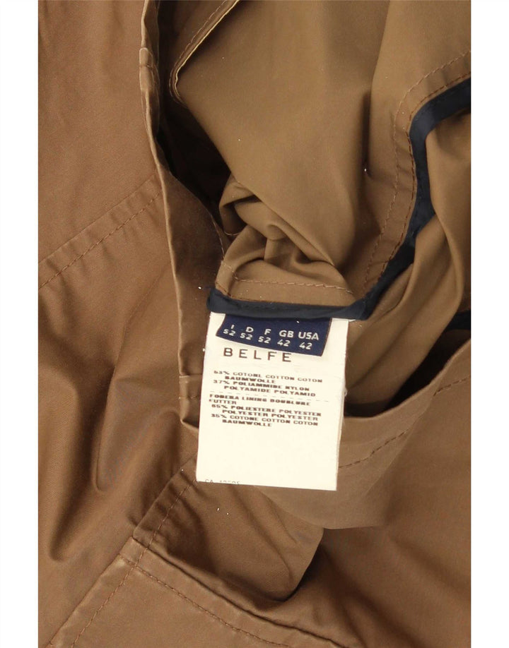 Belfe Herre Utility Jacket UK 42 XL Beige Bomuld